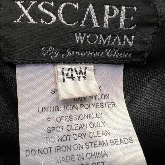 XSCAPE Sequence  and Beaded Floral (2) piece Set Silk Sheer Dress/Jacket - Picture 11 of 12